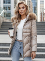 Dámska zimná bunda s kapucňou WINTERCHIC ťavia (ty4438z)