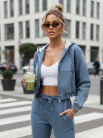Dámska modrá džínsová bomber bunda (ty5603)