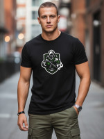 Pánske streetwear tričko s potlačou čierne (nx088r)