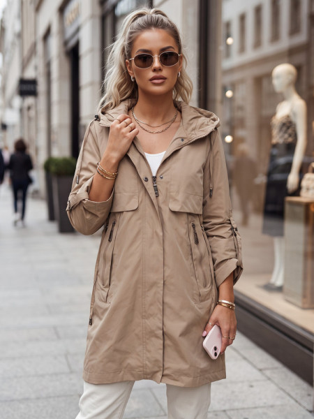Dámska prechodná parka béžová (ty5808)