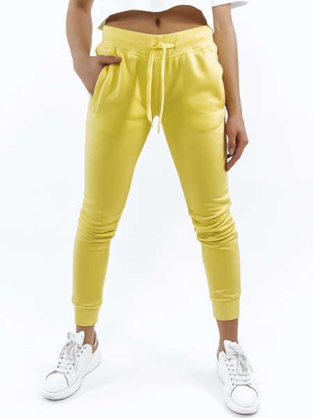Dámske tepláky FITS žlté (uy0534)