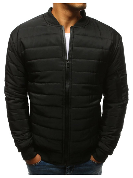 Pánska prešívaná bomber bunda čierna (tx2213)