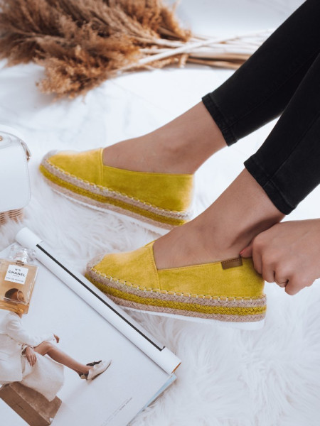 Dámske espadrilky LANSI žlté (zy0056)