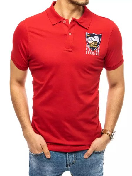 Červená vyšívaná polokošeľa  (px0390)