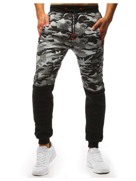 Pánske camouflage tepláky šedé (ux3493)