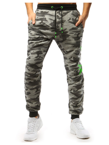  Pánske camouflage tepláky svetlošedé (ux3509)