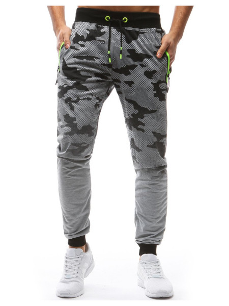 Pánske camouflage tepláky šedé (ux3625)