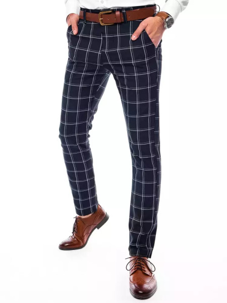 Tmavomodré pánske chino nohavice (ux3690)